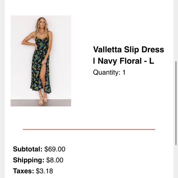 Beautiful slip dress! Never worn - Picture 2 of 3